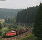 151 085-8 mit dem FZT55834 von Villingen nach Offenburg Gbf am km 69,0 28.7.08