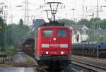 151 084-1 & Schwesterlok durchfahren Solingen HBF mit einem langen Gz am 04.07.2009