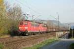 Railion 151 024-7 mit DB 151 002-3 in Limperich am 27.3.2012 