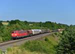 151 048 mit einem Gterzug am 16.07.2013 bei Laaber.