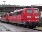 Am 10.5.13 standen 2 Loks der Baureihe 151 im Bahnhof Plochingen.