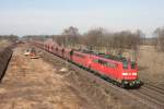 151 113 mit CS 60205 (Hamburg-Waltershof Hansaport–Beddingen VPS) am 21.03.2011 zwischen Radbruch und Bardowick