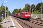 151 032-0 & 151 006-4 DB Schenker Rail Deutschland AG mit einem Falns Ganzzug in Bienenbüttel und fuhren weiter in Richtung Uelzen.