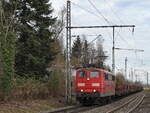 Die Railpool-151 045(91 80 6151 045-2 D-Rpool) zieht einen Güterzug südwärts Richtung Bochum.
2022-02-24 Bochum-Riemke