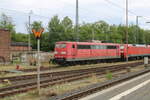 Die Railpool 151 166-6 pausierte am 30.07.2023 in Bebra.