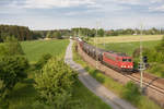 155 245-4 mit dem EZ 51619 von Zwickau nach Nürnberg Rbf bei Kornbach, 22.05.2018