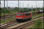 DB 155178-7 rangiert am 31.05.2007 im Grenzbahnhof Guben.