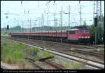 155 211 mit Kieszug nach Ruhland in Falkenberg/Elster.