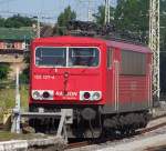 155 127-4 steht abgebgelt am 01.07.2008 im Frankfurter(Oder) Bahnhof. Am spten Nachmittag wurde die Lok dann zum Einsatz bentigt. 