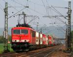 155 232-2 mit einem KLV in richtung Offenburg in Muggensturm Nord 15.4.09