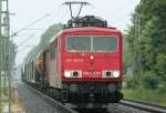 Die 155 087-0 mit einem Gz nach Richtung Aachen West am 06.06.2009 kurz vor Geilenkirchen