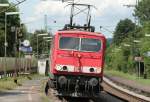 Die 155 015-1 zieht ihren Gterzug durch Erpel am 16.07.2009