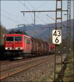 155 111 (9180 6155 111-8 D-DB) ist von Kreuztal(?) auf dem Weg ins Ruhrgebiet. (23.04.2010)