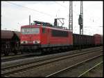 155 152 mit gem. Gz bei der Durchfahrt durch Duisburg Bissingheim, 06.07.2010