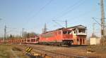 155 125-8, mit leeren Autotransportzug in am 09.02.2011.