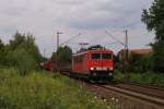 155 139-9 mit einem gemischten Gterzug in Hannover-Limmer am 28.07.2011