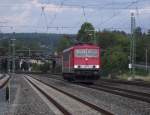 MEG 702 (155 179-5) durchfhrt am 12. September 2011 als Tfzf den Kronacher Bahnhof.