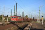 Am 28.09.2011 durchfhrt 155 220 Weimar mit einem Zug bestehend aus 2Achs.
