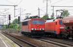 155 084-7 DB kommt als Lokzug aus Richtung Potsdam und fhrt durch Berlin-Flughafen-Schnefeld und fhrt in Richtung Berlin-Zoo bei Sonnenschein am 18.5.2012.