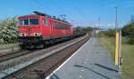 155 103 mit gemischten Gterzug am 19.05.2012 in Gundelsdorf auf der Frankenwaldbahn. 