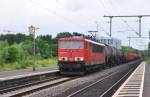 155 063 mit gem.GZ auf der rechten Rheinstrecke Richtung Neuwied in Bonn-Oberkassel.Aufgenommen am 12.7.2012