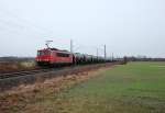 Mein erstes Bild hier zeigt 155 126-6 am 04.02.13 mit einem Kesselwagen-Ganzzug in das Tanklager Rhsa bei sehr bescheidenem Wetter zwischen Stauchitz und Ostrau. Am Schluss schob 241 353-2 nach.