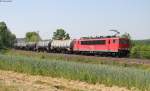 155 118-3 mit einem Kesselwagen bei Arnstein 19.6.13