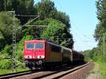 155 096 fuhr am 31.5.14 mit einem Mischer durch Anderten Misburg in Richtung Lehrte.