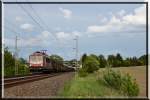 155 219 mit dem 87er am ehmaligen Po.81 bei Plauen. Hier am 19.05.15.