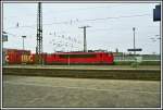 155 205 fhrt am 13.04.2007 mit einem Gterzug vom Ruhrgebiet Richtung Hannover. Aufgenommen in Hamm (Westf).