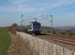 Integro 155 048 mit einem Kesselzug aus Hof kommend durchfährt hier das Vogtland bei Ruppertsgrün/Pöhl am 23.03.2019