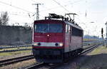 Leipziger Dampf KulTour GbR, Leipzig mit ihrer  155 060-7  (NVR:  91 80 6155 060-7 D-LDK ) am 29.02.24 Durchfahrt Bahnhof Stendal Hbf.