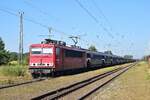 155 191-0 fährt mit einem Getreidezug durch Annaburg in Richtung Falkenberg.

Annaburg 21.09.2024