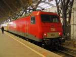 MEG 803 mit dem Funkmesswagen 60 80 09-24 200-9 296.3 und der MEG 304, am 25.11.2014 in Leipzig Hbf.