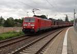 Am 18.08.14 brachte 189 005 die 180 009, 019, 010, 003, 016, 020, 002 und 007 von Chemnitz nach Tschechien.