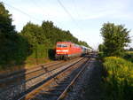 DB-181 204 ist mit dem IC361 morgens von Strasbourg (ab 06:53) über Kehl(ab 07:05) unterwegs Richtung München-Hbf (an 11:15).

2013-08-05 Legelshurst 