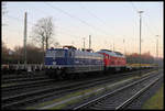 Am 19.12.2020 standen SEL 181204-9 und SEL 232278-0 im Bahnhof Hasbergen und warteten auf ihre Abfahrt in Richtung Bremen.