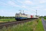 SEL 181 211-4  LORRAINE  mit KLV-Zug DGS 52507 Neumünster Gbf - Wanne-Eickel Wof (Bohmte-Stirpe, 15.07.2024).