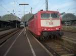 Lokportrait einer Lok, die noch das angenehmere Rot trgt. Am 27.08.07 steht die orientrote 181 224 in Karlsruhe und wartet auf ihren nchsten Einsatz.