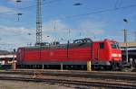 DB Lok 181 205-6 wartet am Badischen Bahnhof auf den nächsten Einsatz. Die Aufnahme stammt vom 12.12.2014.