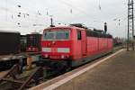 181 219-7 am 13.11.2014 abgestellt in Basel Bad Bf und wartet auf ihre Rückleistung nach Karlsruhe.
