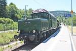 Am Mittag des 29.06.2019 steht EZW E94 088 mit ihrem privaten Sonderzug (Seebrugg - Neustadt (Schwarzw.) - Freiburg (Brsg) Hbf) im höchsten Bahnhof der DB, nämlich auf Gleis 2 in Feldberg