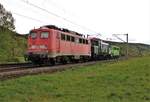 Am 30.04.20 fuhr 142 130 mit 194 192 und 139 309 BYB von Neustrelitz nach Nördlingen.