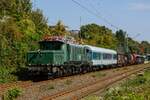 E94 088  deutsches Krokodil  mit Überführungsfahrt von Dampflok CFL 507 in Herten, am 16.09.2023.