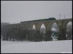 254 052-4 am 14.02.2009 auf dem Viadukt bei Frankenstein