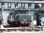 Betriebshof Lutherstadt Wittenberg am Tag der offenen Tr am 19.08.2006, Lok E94 056 vor dem Lokschuppen