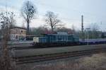 Endlich hat's mal geklappt! Nachdem sie tagelang rauf und runter gefahren ist, leider immer zu frh (dunkel) oder zu spt (dunkel), konnte 194 178 am 23.02.2011 (Cantus-Bahn sei Dank) beim Signalhalt