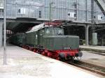 E94 056 auf dem Museumsbahnsteig des Leipziger Hauptbahnhofes, 26.08.06