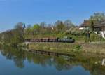 194 158 mit einem Güterzug nach Vilshofen am 07.04.2014 bei Moosburg.