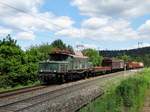 Rail4U 194 158-2 mit dem Fotogüterzug auf der Spessartrampe am 25.05.17.